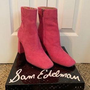 Sam Edelman pink booties - never worn